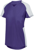 Augusta Sportswear Ladies Cutter Jersey in Purple/White  -Part of the Ladies, Ladies-Jersey, Augusta-Products, Softball, Shirts product lines at KanaleyCreations.com