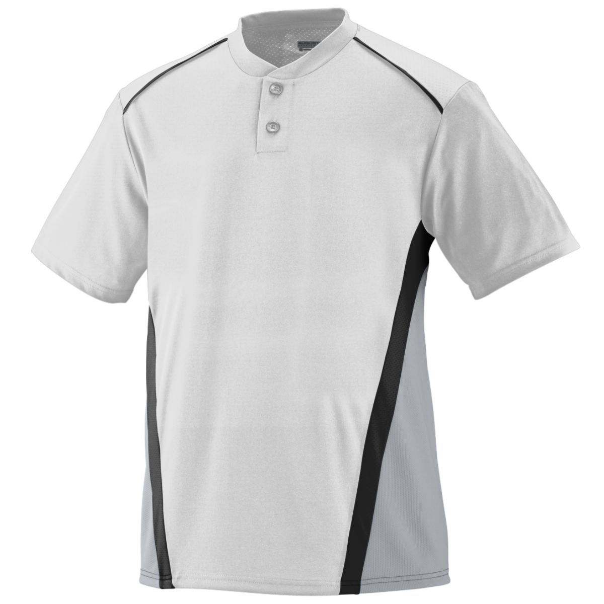 Augusta Sportswear Rbi Jersey in White/Silver Grey/Black  -Part of the Adult, Adult-Jersey, Augusta-Products, Softball, Shirts product lines at KanaleyCreations.com