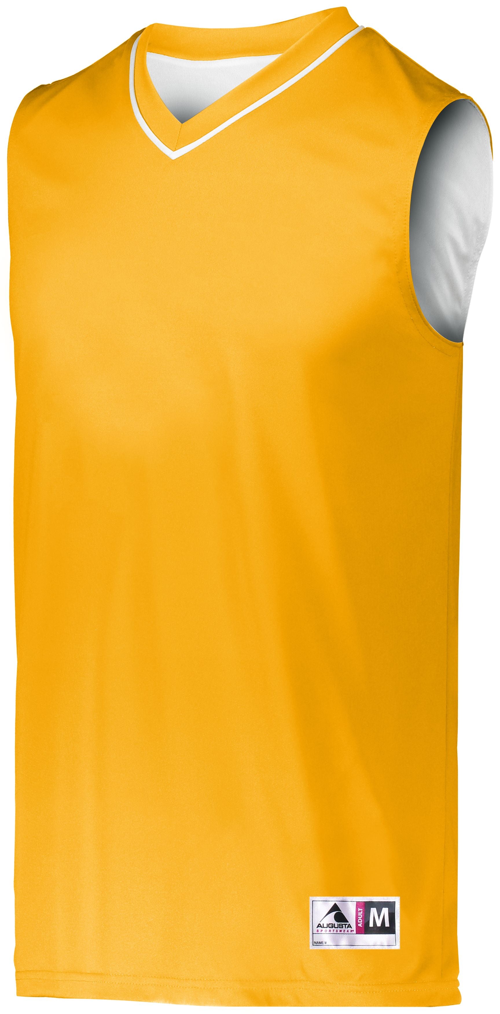 Augusta Sportswear Reversible Two-Color Jersey in Gold/White  -Part of the Adult, Adult-Jersey, Augusta-Products, Basketball, Shirts, All-Sports, All-Sports-1 product lines at KanaleyCreations.com