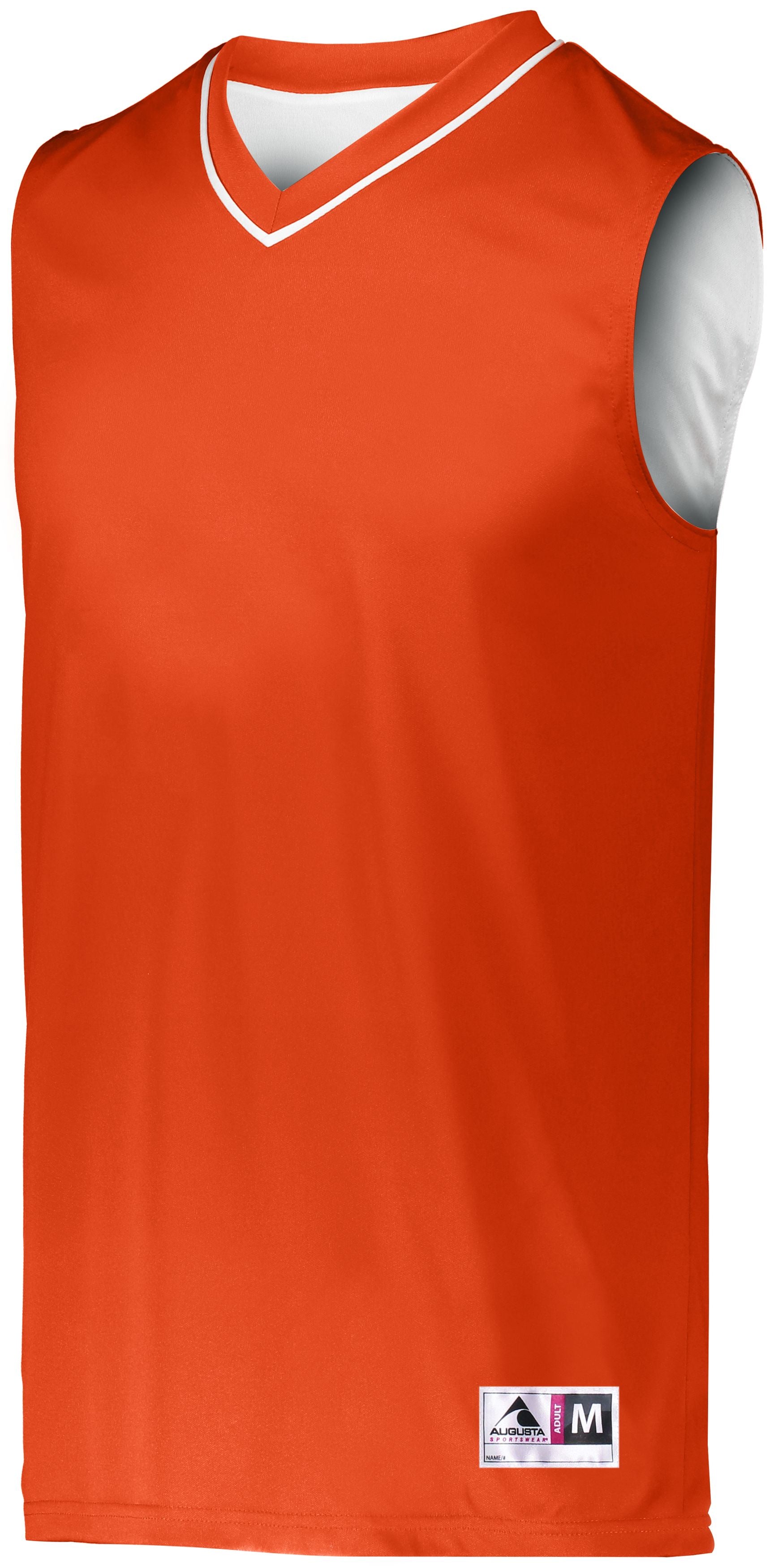 Augusta Sportswear Youth Reversible Two-Color Jersey in Orange/White  -Part of the Youth, Youth-Jersey, Augusta-Products, Basketball, Shirts, All-Sports, All-Sports-1 product lines at KanaleyCreations.com
