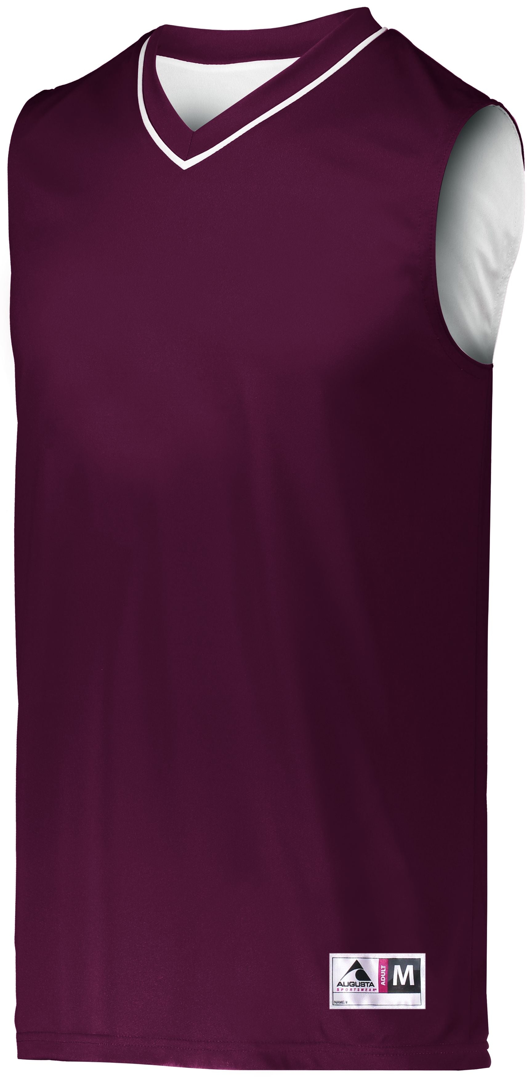 Augusta Sportswear Youth Reversible Two-Color Jersey in Maroon/White  -Part of the Youth, Youth-Jersey, Augusta-Products, Basketball, Shirts, All-Sports, All-Sports-1 product lines at KanaleyCreations.com