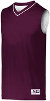 Augusta Sportswear Youth Reversible Two-Color Jersey in Maroon/White  -Part of the Youth, Youth-Jersey, Augusta-Products, Basketball, Shirts, All-Sports, All-Sports-1 product lines at KanaleyCreations.com