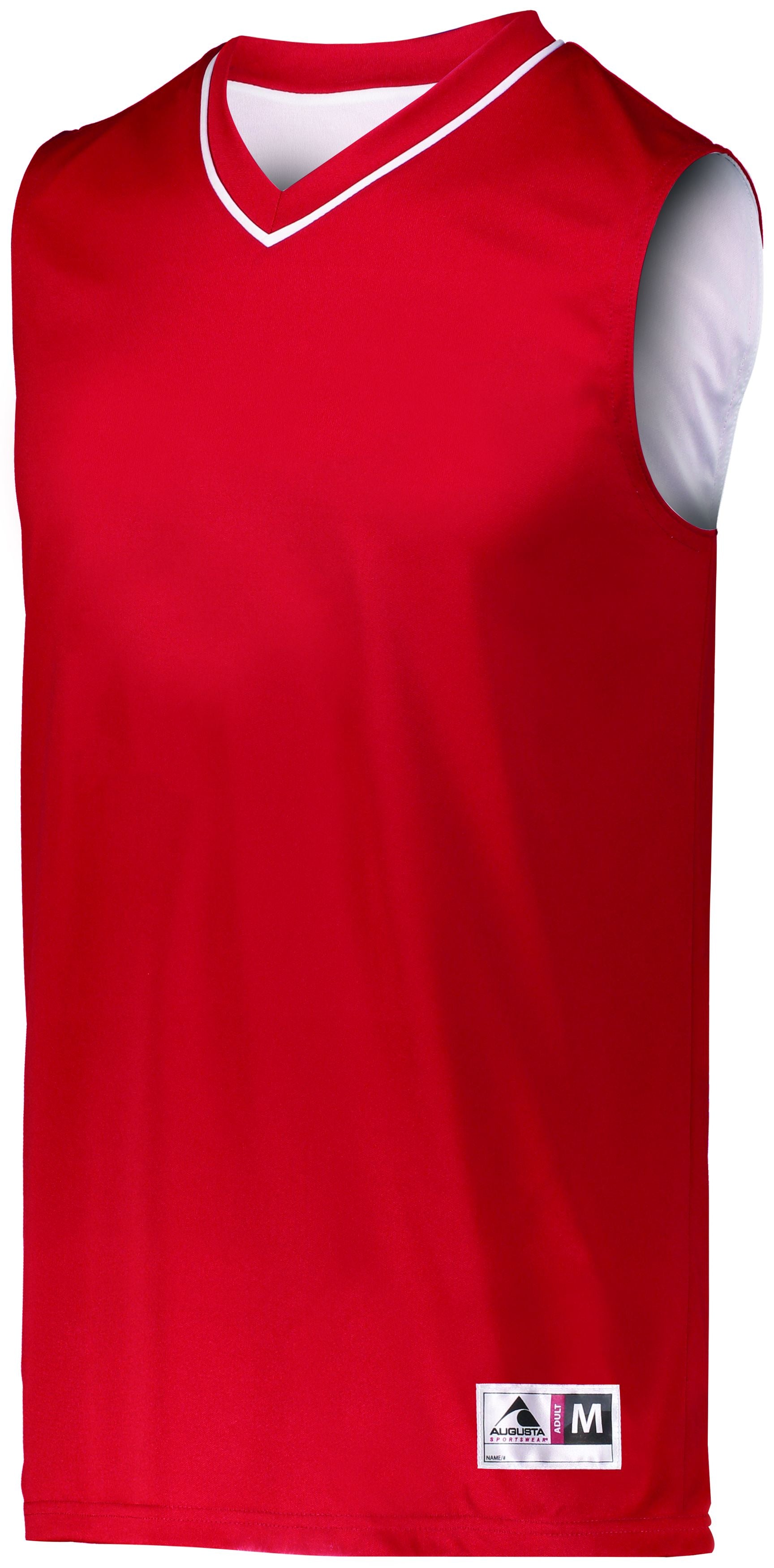 Augusta Sportswear Reversible Two-Color Jersey in Red/White  -Part of the Adult, Adult-Jersey, Augusta-Products, Basketball, Shirts, All-Sports, All-Sports-1 product lines at KanaleyCreations.com