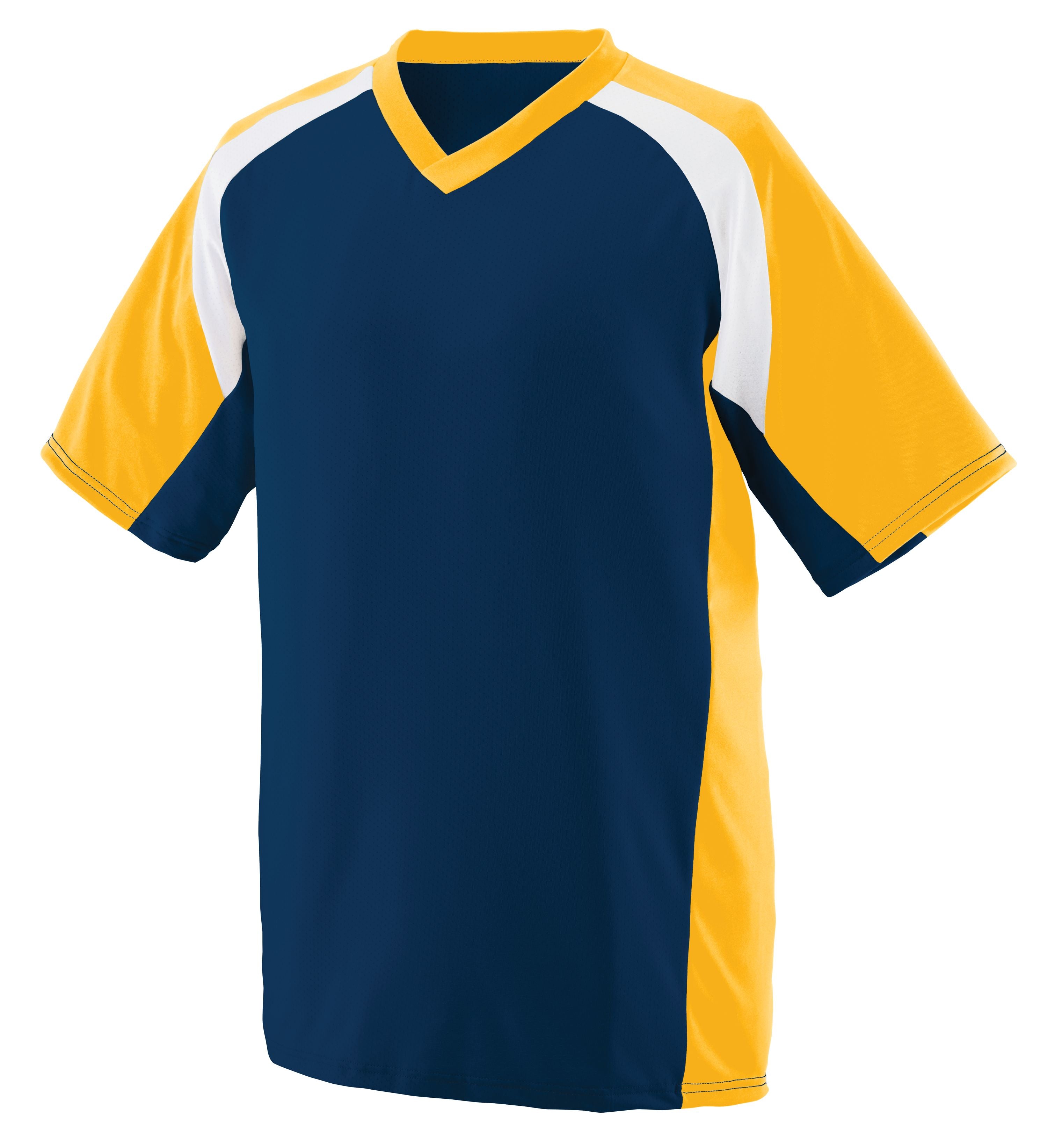 Augusta Sportswear Nitro Jersey in Navy/Gold/White  -Part of the Adult, Adult-Jersey, Augusta-Products, Football, Shirts, All-Sports, All-Sports-1 product lines at KanaleyCreations.com