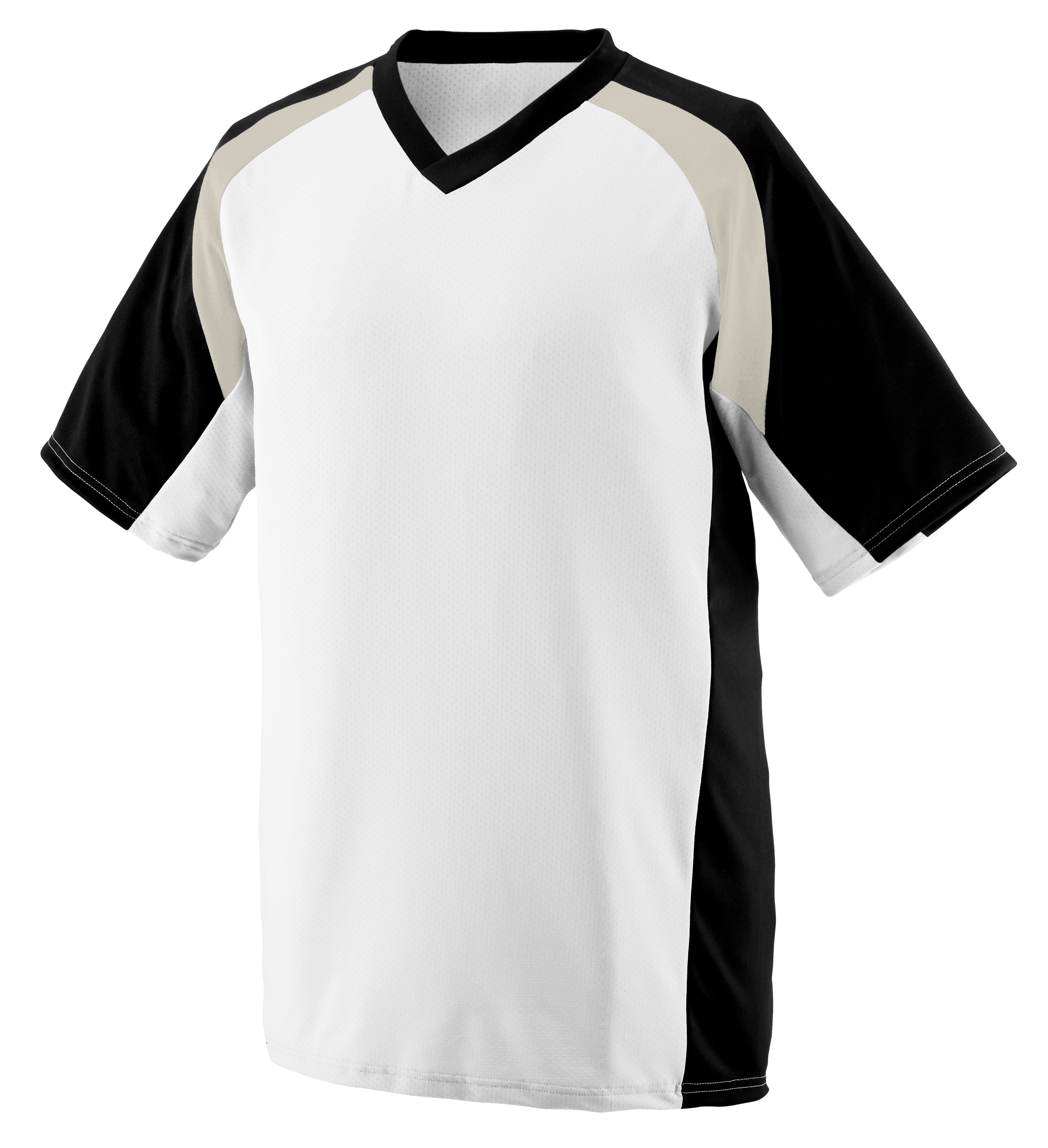 Augusta Sportswear Nitro Jersey in White/Black/Silver Grey  -Part of the Adult, Adult-Jersey, Augusta-Products, Football, Shirts, All-Sports, All-Sports-1 product lines at KanaleyCreations.com