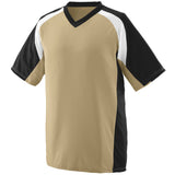 Augusta Sportswear Youth Nitro Jersey in Vegas Gold/Black/White  -Part of the Youth, Youth-Jersey, Augusta-Products, Football, Shirts, All-Sports, All-Sports-1 product lines at KanaleyCreations.com