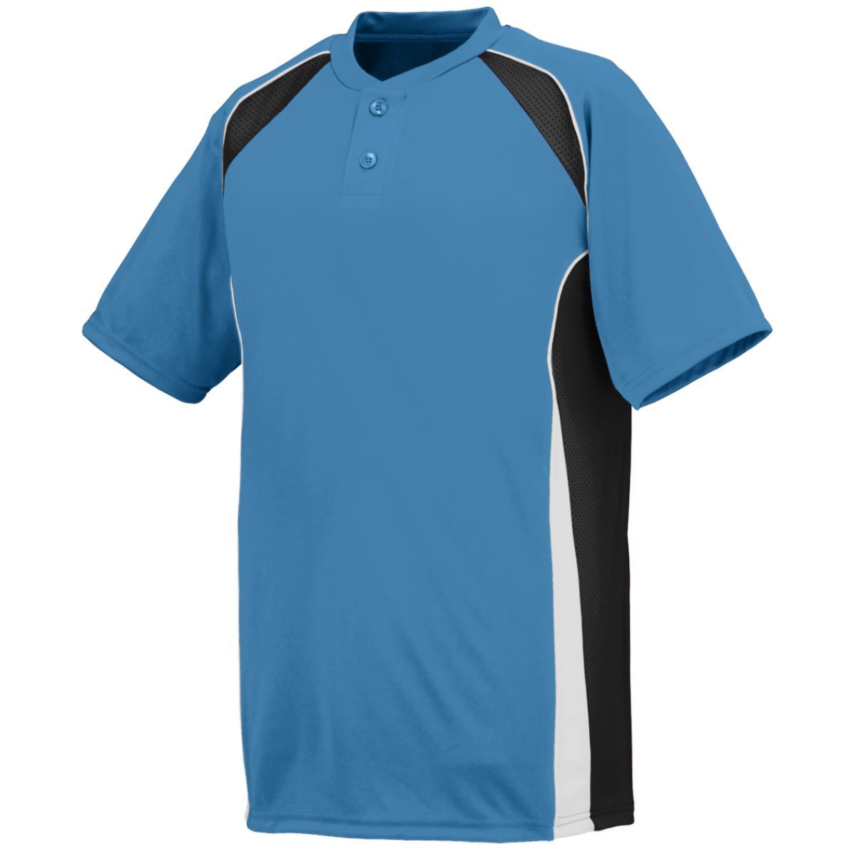 Augusta Sportswear Base Hit Jersey in Columbia Blue/Black/White  -Part of the Adult, Adult-Jersey, Augusta-Products, Baseball, Shirts, All-Sports, All-Sports-1 product lines at KanaleyCreations.com