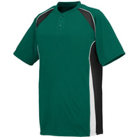 Augusta Sportswear Base Hit Jersey in Dark Green/Black/White  -Part of the Adult, Adult-Jersey, Augusta-Products, Baseball, Shirts, All-Sports, All-Sports-1 product lines at KanaleyCreations.com