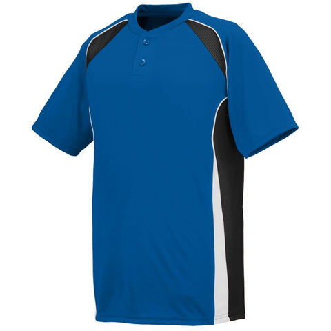 Augusta Sportswear Youth Base Hit Jersey in Royal/Black/White  -Part of the Youth, Youth-Jersey, Augusta-Products, Baseball, Shirts, All-Sports, All-Sports-1 product lines at KanaleyCreations.com
