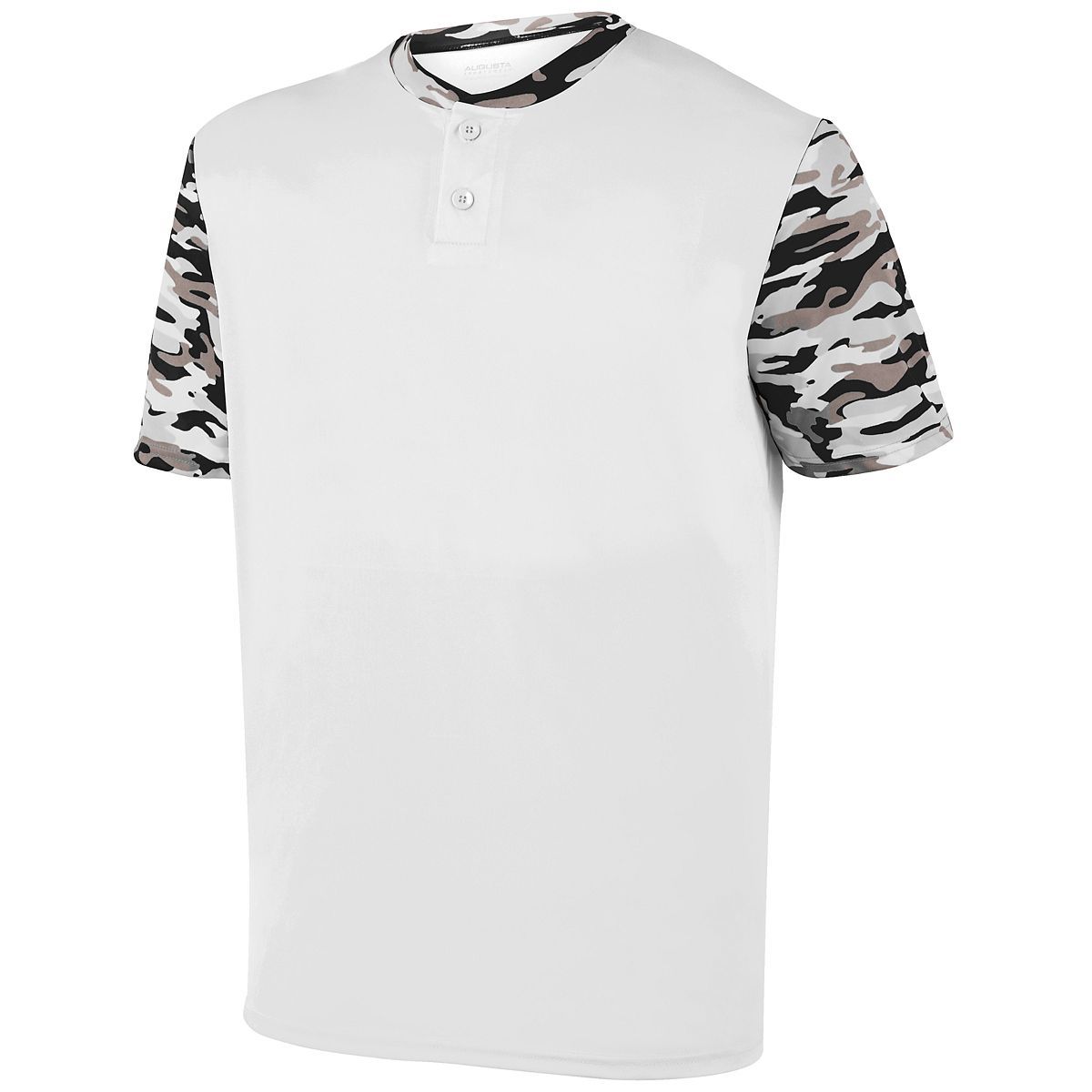 Augusta Sportswear Pop Fly Jersey in White/Black Mod  -Part of the Adult, Adult-Jersey, Augusta-Products, Baseball, Shirts, All-Sports, All-Sports-1 product lines at KanaleyCreations.com