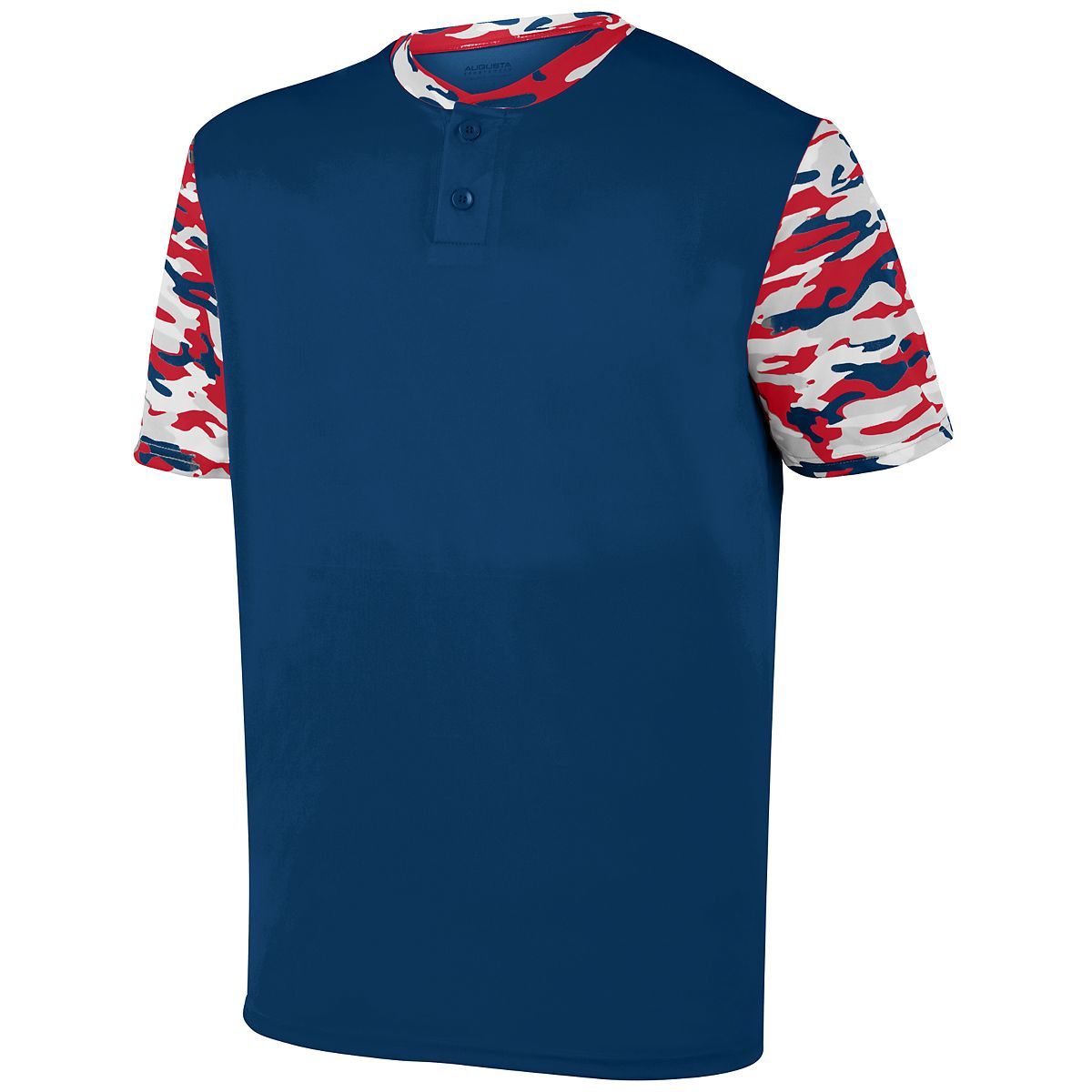 Augusta Sportswear Pop Fly Jersey in Navy/Red Navy Mod  -Part of the Adult, Adult-Jersey, Augusta-Products, Baseball, Shirts, All-Sports, All-Sports-1 product lines at KanaleyCreations.com