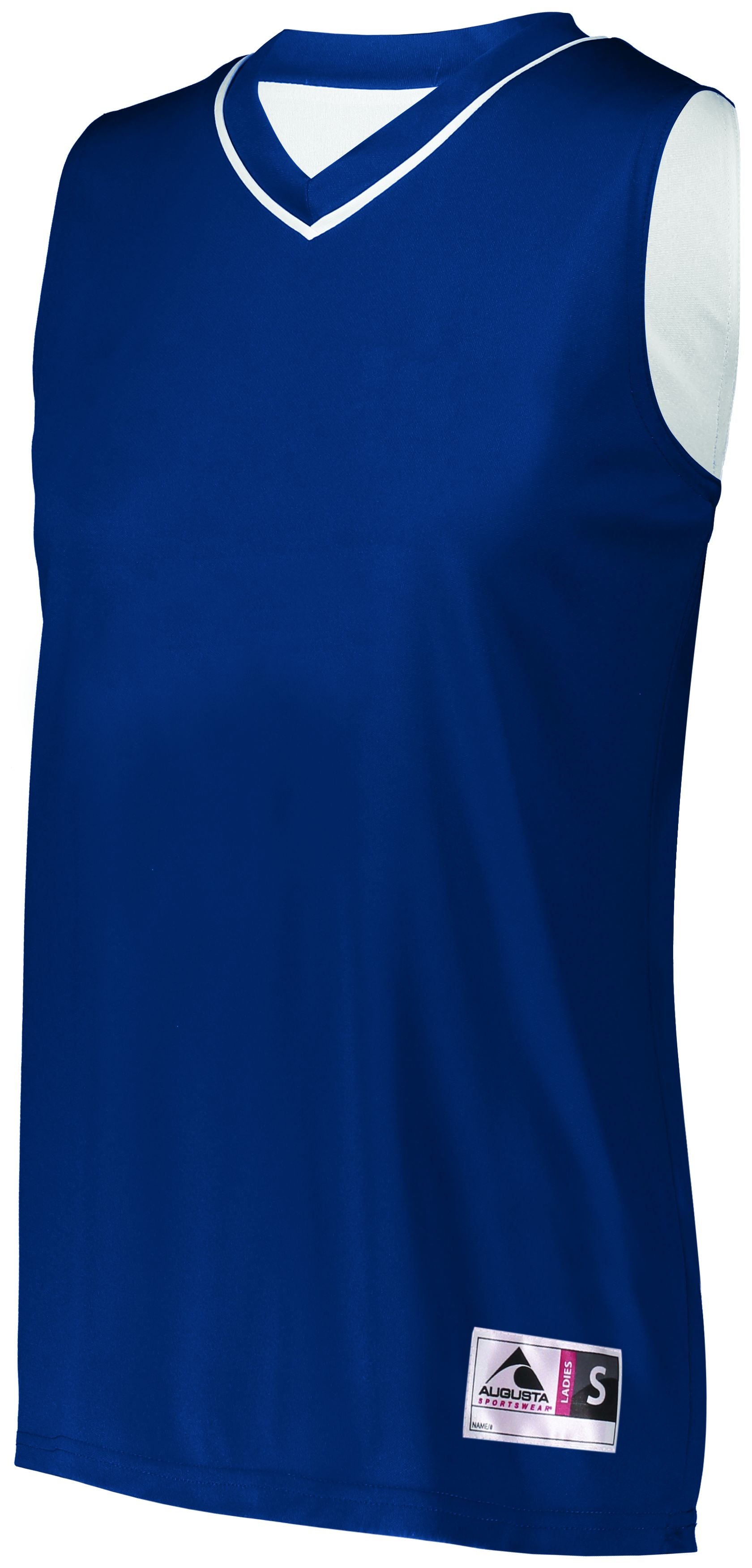 Augusta Sportswear Ladies Reversible Two-Color Jersey in Navy/White  -Part of the Ladies, Ladies-Jersey, Augusta-Products, Basketball, Shirts, All-Sports, All-Sports-1 product lines at KanaleyCreations.com