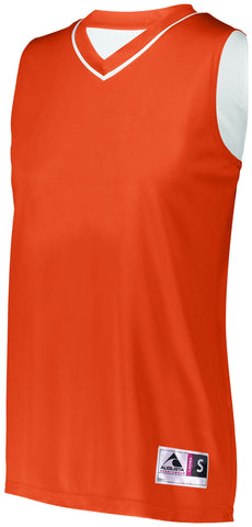 Augusta Sportswear Ladies Reversible Two-Color Jersey in Orange/White  -Part of the Ladies, Ladies-Jersey, Augusta-Products, Basketball, Shirts, All-Sports, All-Sports-1 product lines at KanaleyCreations.com