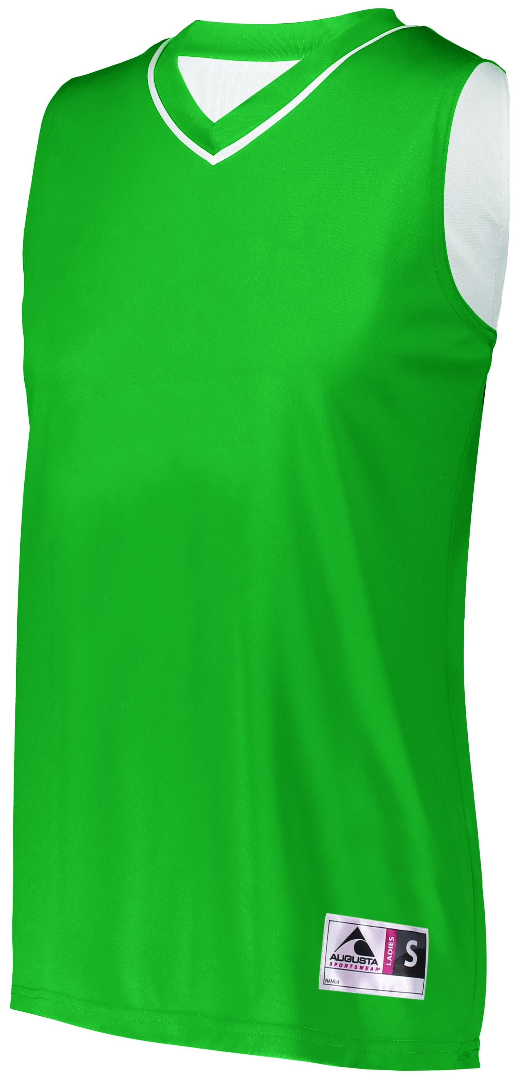 Augusta Sportswear Ladies Reversible Two-Color Jersey in Kelly/White  -Part of the Ladies, Ladies-Jersey, Augusta-Products, Basketball, Shirts, All-Sports, All-Sports-1 product lines at KanaleyCreations.com