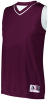 Augusta Sportswear Ladies Reversible Two-Color Jersey in Maroon/White  -Part of the Ladies, Ladies-Jersey, Augusta-Products, Basketball, Shirts, All-Sports, All-Sports-1 product lines at KanaleyCreations.com