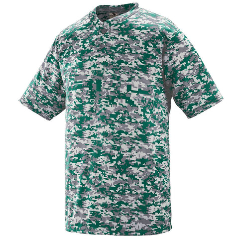 YOUTH DIGI CAMO WICKING TWO-BUTTON JERSEY from Augusta Sportswear