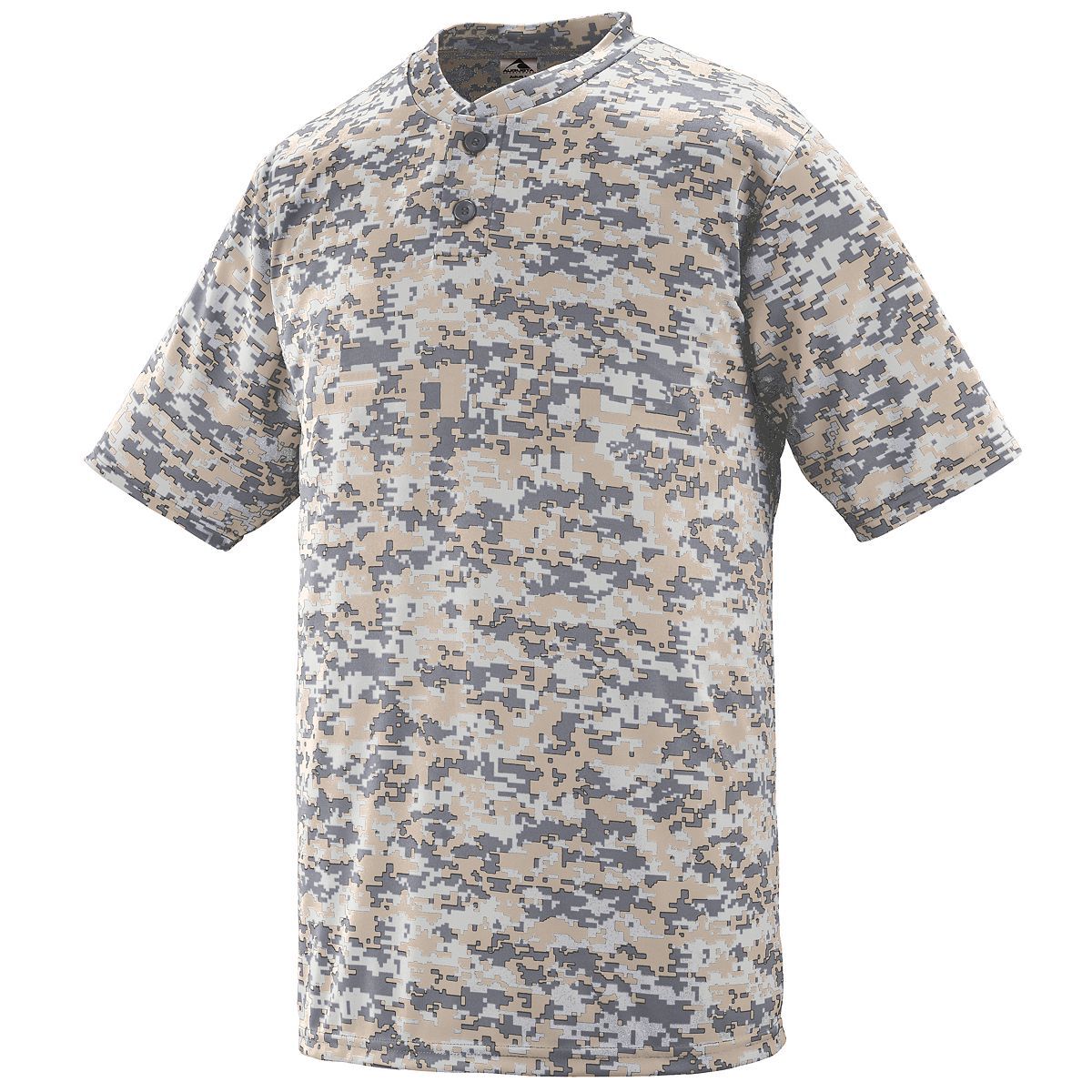 Augusta Sportswear Youth Digi Camo Wicking Two-Button Jersey in Sand Digi  -Part of the Youth, Youth-Jersey, Augusta-Products, Baseball, Shirts, All-Sports, All-Sports-1 product lines at KanaleyCreations.com