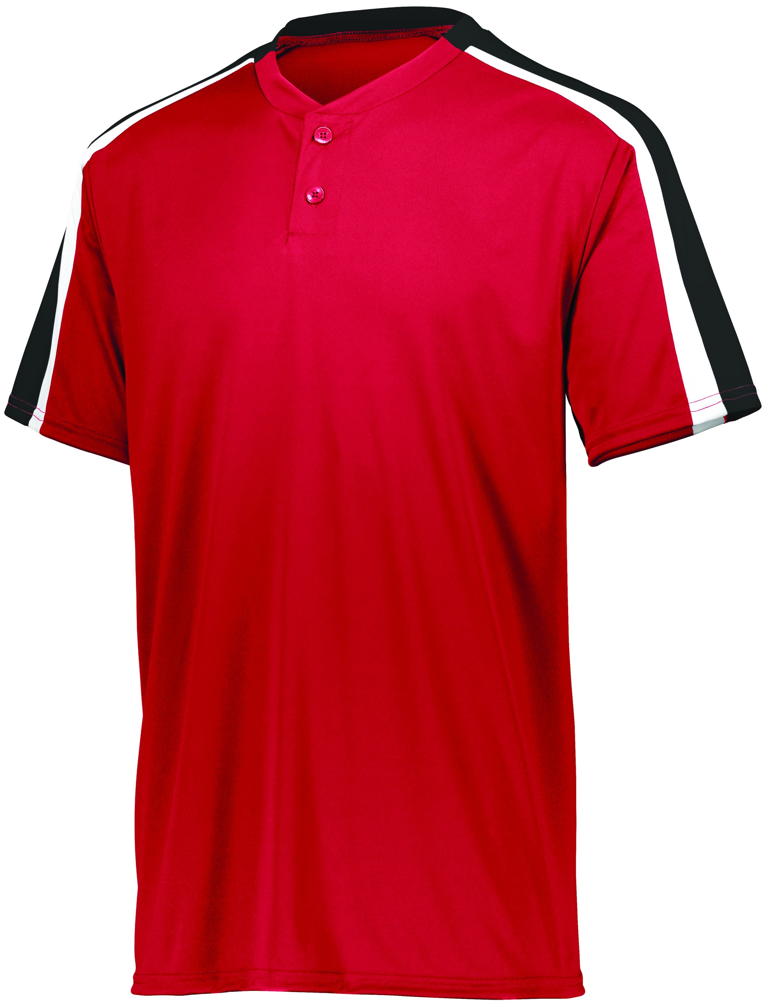Augusta Sportswear Power Plus Jersey 2.0 in Red/Black/White  -Part of the Adult, Adult-Jersey, Augusta-Products, Baseball, Shirts, All-Sports, All-Sports-1 product lines at KanaleyCreations.com