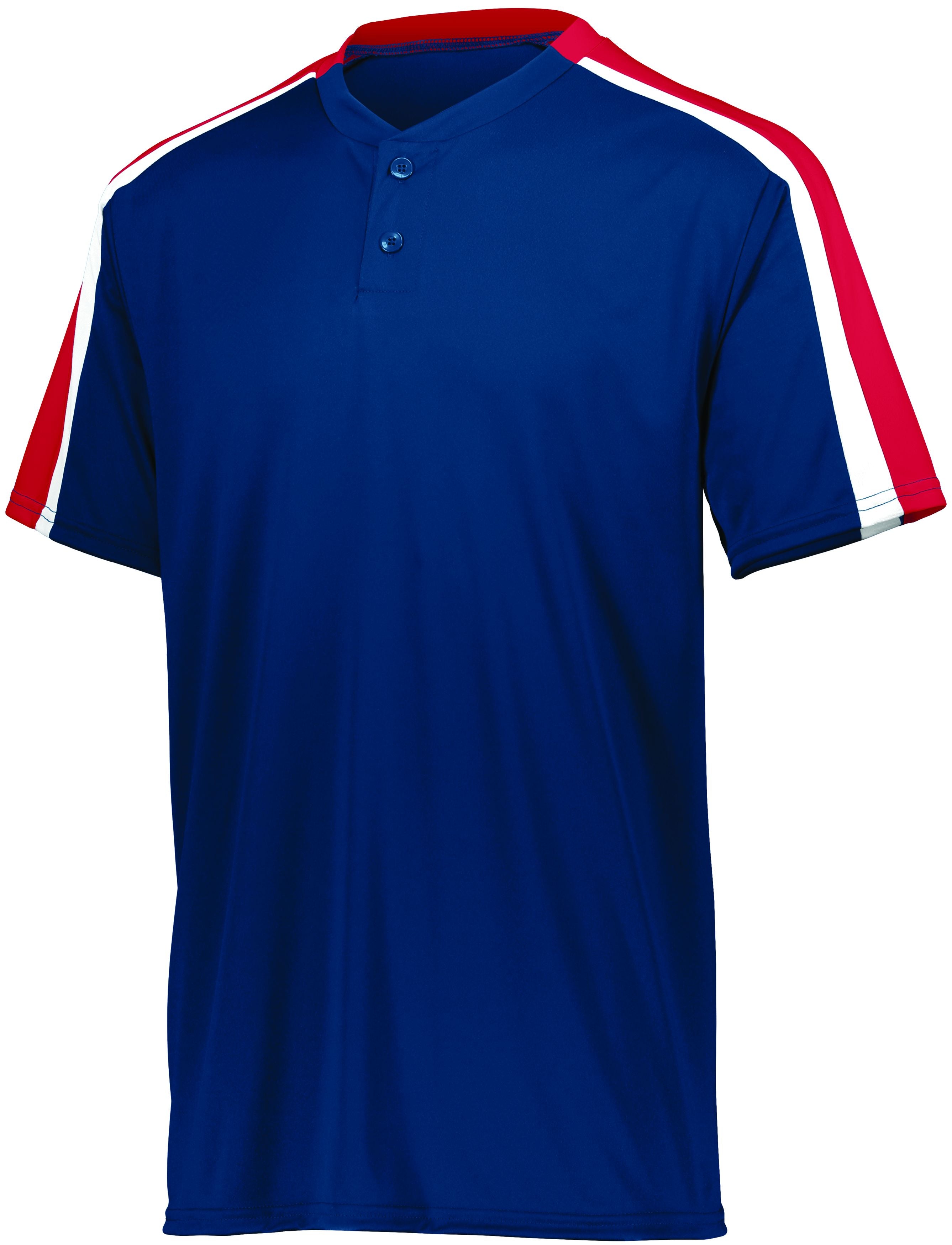 Augusta Sportswear Power Plus Jersey 2.0 in Navy/Red/White  -Part of the Adult, Adult-Jersey, Augusta-Products, Baseball, Shirts, All-Sports, All-Sports-1 product lines at KanaleyCreations.com