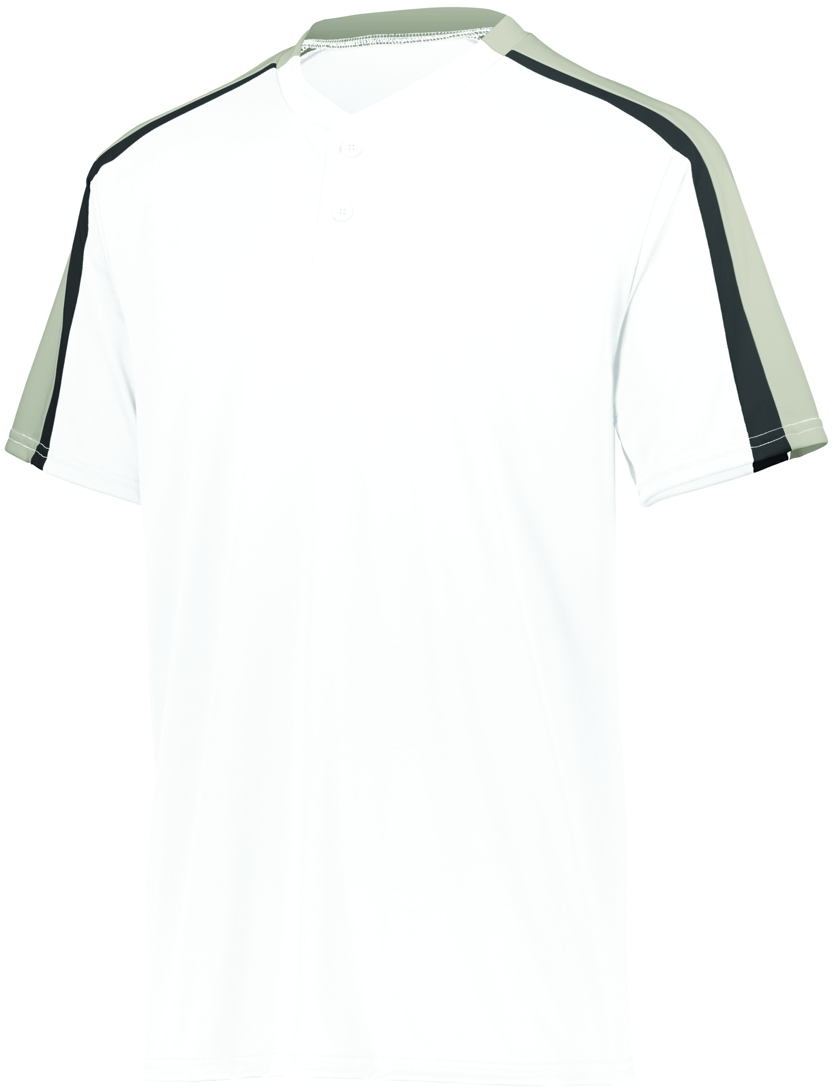 Augusta Sportswear Youth Power Plus Jersey 2.0 in White/Silver Grey/Black  -Part of the Youth, Youth-Jersey, Augusta-Products, Baseball, Shirts, All-Sports, All-Sports-1 product lines at KanaleyCreations.com