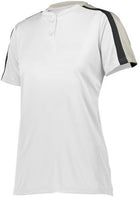 Augusta Sportswear Ladies Power Plus 2.0 in White/Silver Grey/Black  -Part of the Ladies, Augusta-Products, Softball, Shirts product lines at KanaleyCreations.com