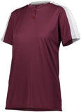 Augusta Sportswear Ladies Power Plus 2.0 in Maroon/White/Silver Grey  -Part of the Ladies, Augusta-Products, Softball, Shirts product lines at KanaleyCreations.com