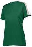 Augusta Sportswear Ladies Power Plus 2.0 in Dark Green/White/Silver Grey  -Part of the Ladies, Augusta-Products, Softball, Shirts product lines at KanaleyCreations.com