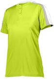 Augusta Sportswear Ladies Power Plus 2.0 in Lime/White/Silver Grey  -Part of the Ladies, Augusta-Products, Softball, Shirts product lines at KanaleyCreations.com