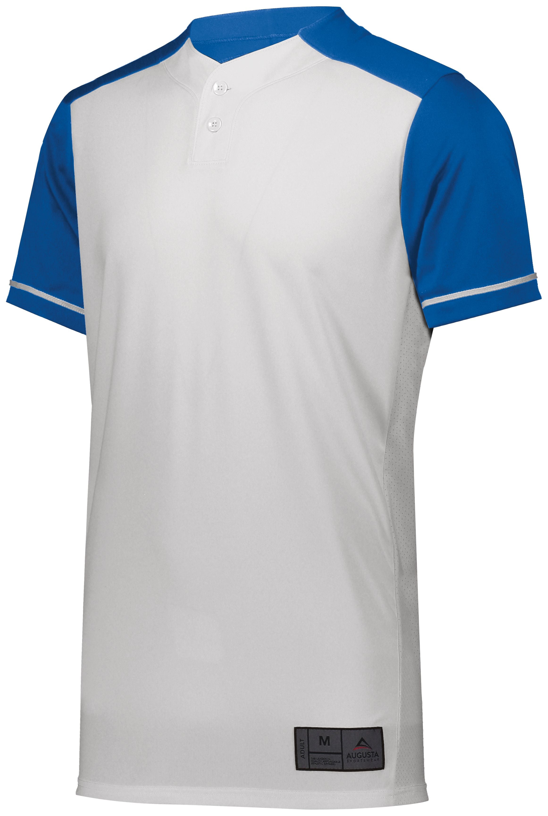 Augusta Sportswear Youth Closer Jersey in White/Royal  -Part of the Youth, Youth-Jersey, Augusta-Products, Baseball, Shirts, All-Sports, All-Sports-1 product lines at KanaleyCreations.com