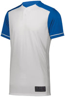 Augusta Sportswear Youth Closer Jersey in White/Royal  -Part of the Youth, Youth-Jersey, Augusta-Products, Baseball, Shirts, All-Sports, All-Sports-1 product lines at KanaleyCreations.com