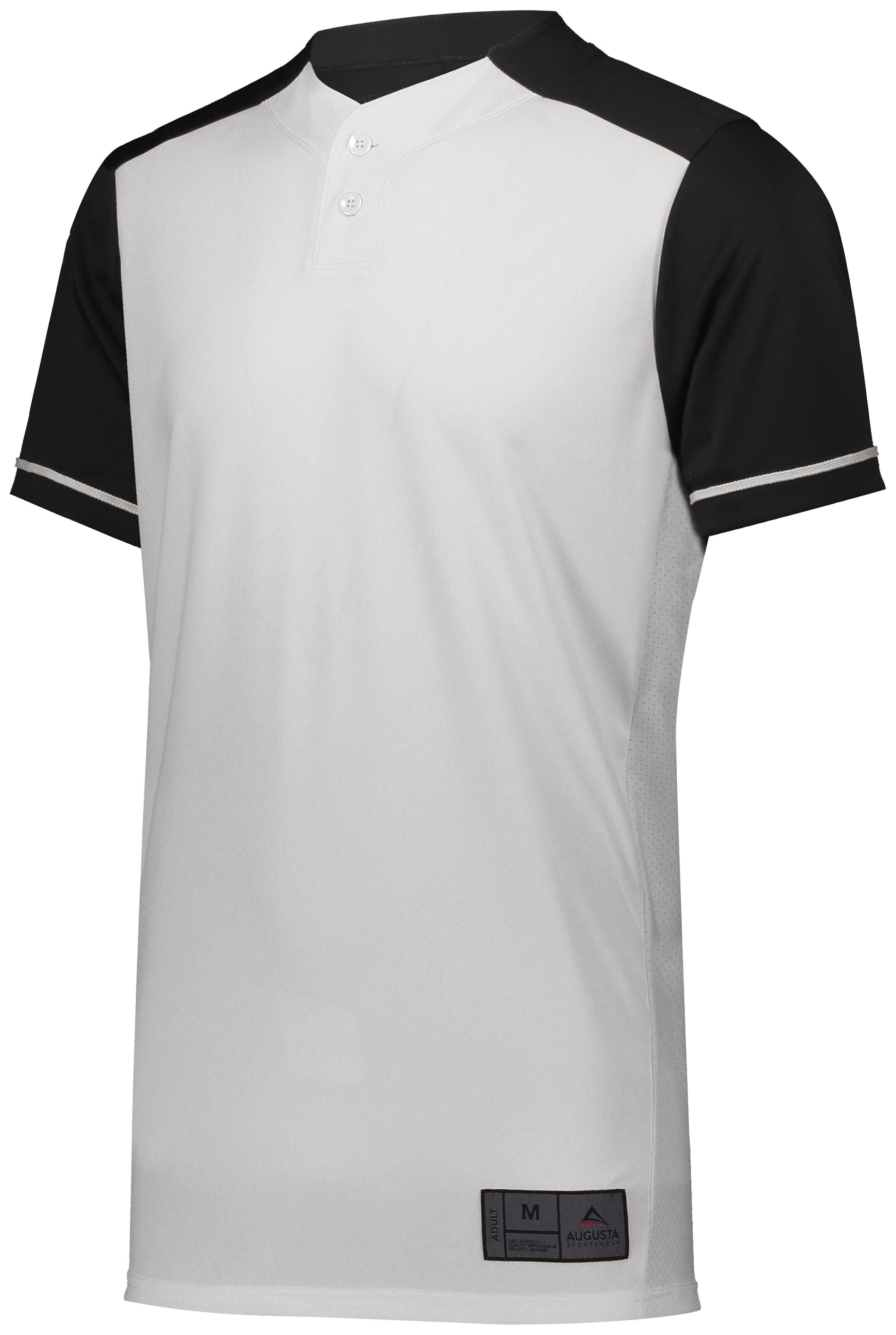 Augusta Sportswear Closer Jersey in White/Black  -Part of the Adult, Adult-Jersey, Augusta-Products, Baseball, Shirts, All-Sports, All-Sports-1 product lines at KanaleyCreations.com