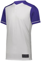 Augusta Sportswear Youth Closer Jersey in White/Purple  -Part of the Youth, Youth-Jersey, Augusta-Products, Baseball, Shirts, All-Sports, All-Sports-1 product lines at KanaleyCreations.com