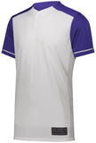 Augusta Sportswear Closer Jersey in White/Purple  -Part of the Adult, Adult-Jersey, Augusta-Products, Baseball, Shirts, All-Sports, All-Sports-1 product lines at KanaleyCreations.com