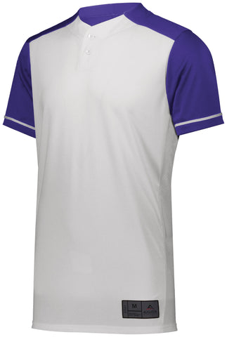 Augusta Sportswear Youth Closer Jersey in White/Purple  -Part of the Youth, Youth-Jersey, Augusta-Products, Baseball, Shirts, All-Sports, All-Sports-1 product lines at KanaleyCreations.com