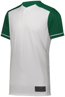 Augusta Sportswear Youth Closer Jersey in White/Dark Green  -Part of the Youth, Youth-Jersey, Augusta-Products, Baseball, Shirts, All-Sports, All-Sports-1 product lines at KanaleyCreations.com