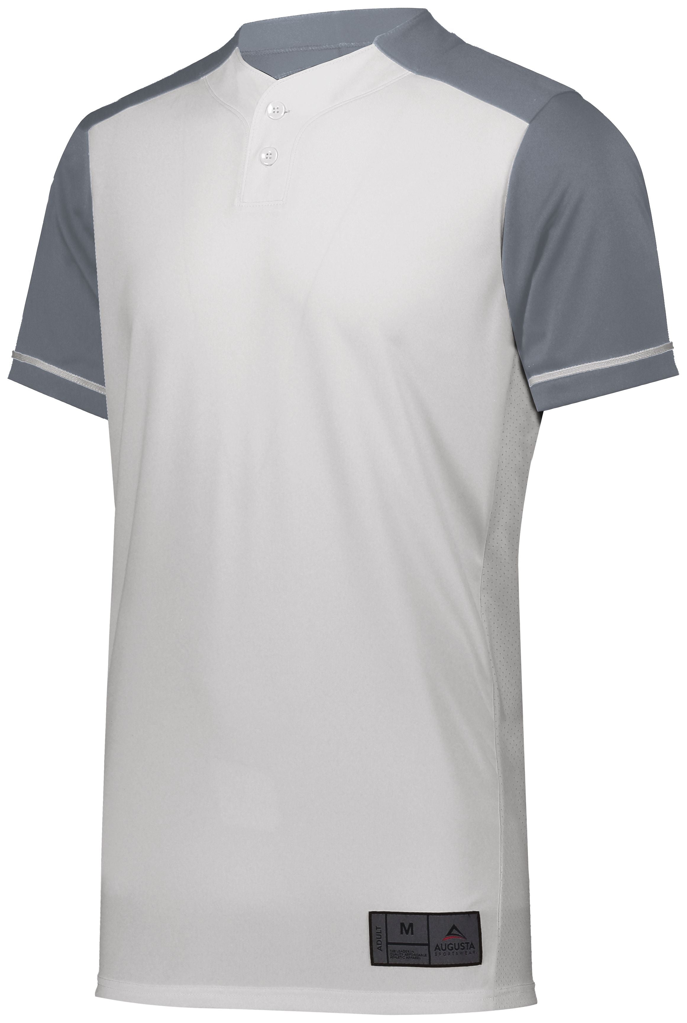 Augusta Sportswear Youth Closer Jersey in White/Graphite  -Part of the Youth, Youth-Jersey, Augusta-Products, Baseball, Shirts, All-Sports, All-Sports-1 product lines at KanaleyCreations.com