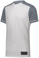 Augusta Sportswear Youth Closer Jersey in White/Graphite  -Part of the Youth, Youth-Jersey, Augusta-Products, Baseball, Shirts, All-Sports, All-Sports-1 product lines at KanaleyCreations.com