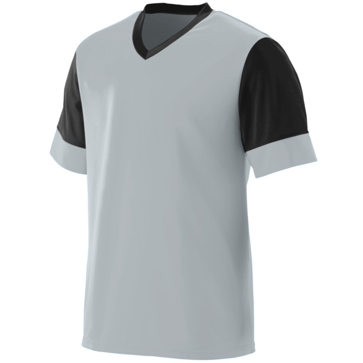 Augusta Sportswear Youth Lightning Jersey in Silver/Black  -Part of the Youth, Youth-Jersey, Augusta-Products, Soccer, Shirts, All-Sports-1 product lines at KanaleyCreations.com