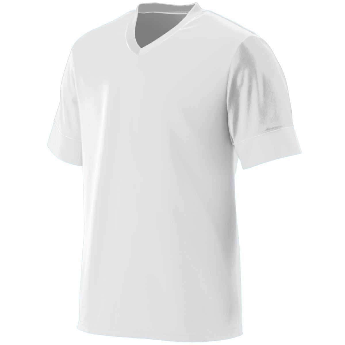 Augusta Sportswear Youth Lightning Jersey in White/White  -Part of the Youth, Youth-Jersey, Augusta-Products, Soccer, Shirts, All-Sports-1 product lines at KanaleyCreations.com