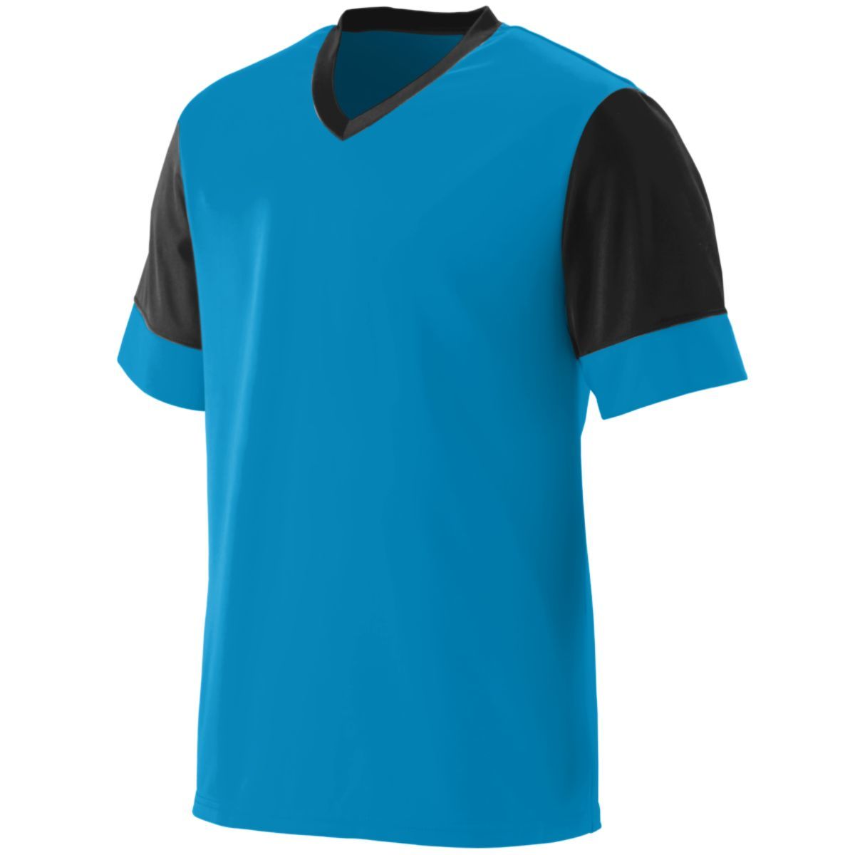 Augusta Sportswear Youth Lightning Jersey in Power Blue/Black  -Part of the Youth, Youth-Jersey, Augusta-Products, Soccer, Shirts, All-Sports-1 product lines at KanaleyCreations.com