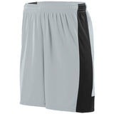 Augusta Sportswear Youth Lightning Shorts in Silver/Black  -Part of the Youth, Youth-Shorts, Augusta-Products, Soccer, All-Sports-1 product lines at KanaleyCreations.com