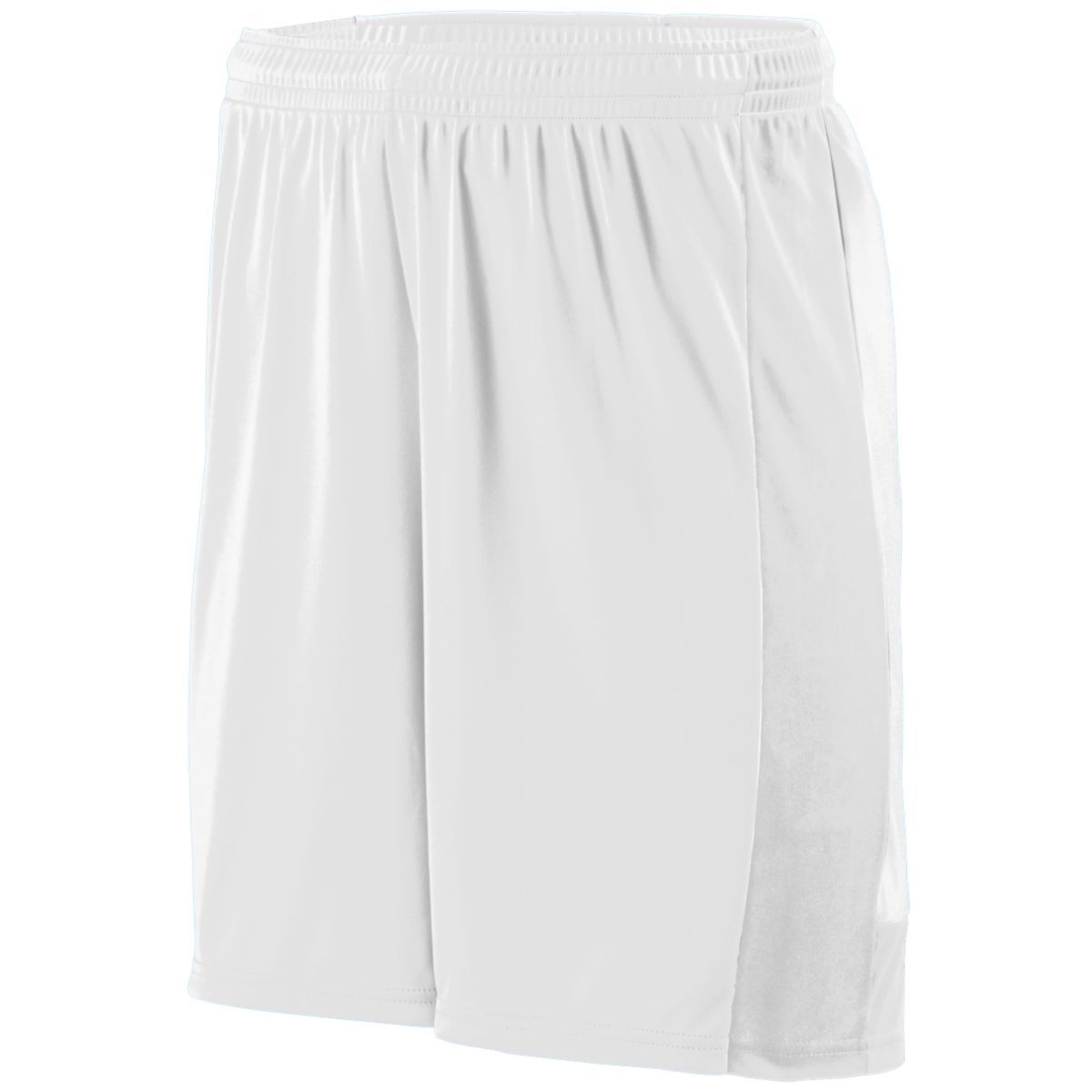 Augusta Sportswear Youth Lightning Shorts in White/White  -Part of the Youth, Youth-Shorts, Augusta-Products, Soccer, All-Sports-1 product lines at KanaleyCreations.com