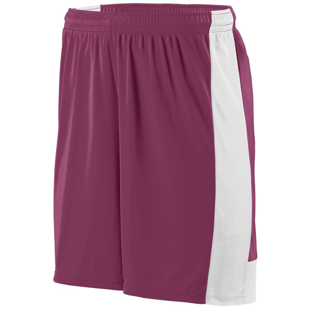 Augusta Sportswear Youth Lightning Shorts in Maroon/White  -Part of the Youth, Youth-Shorts, Augusta-Products, Soccer, All-Sports-1 product lines at KanaleyCreations.com