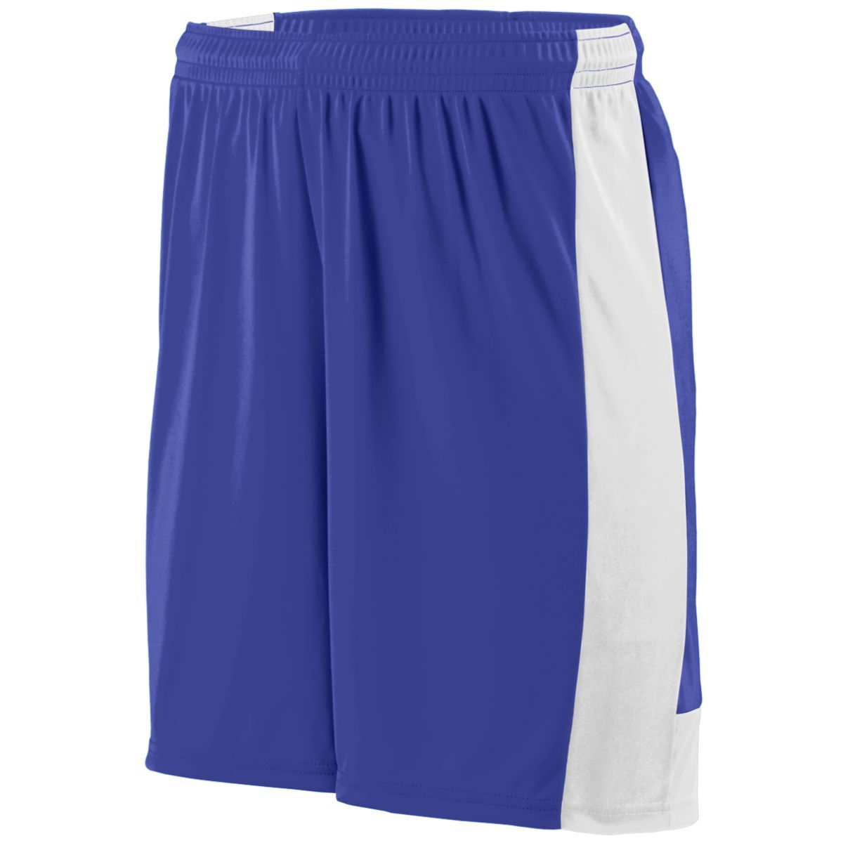 Augusta Sportswear Youth Lightning Shorts in Purple/White  -Part of the Youth, Youth-Shorts, Augusta-Products, Soccer, All-Sports-1 product lines at KanaleyCreations.com