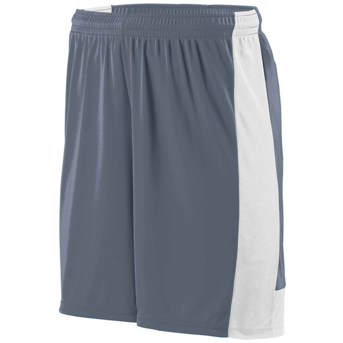 Augusta Sportswear Youth Lightning Shorts in Graphite/White  -Part of the Youth, Youth-Shorts, Augusta-Products, Soccer, All-Sports-1 product lines at KanaleyCreations.com
