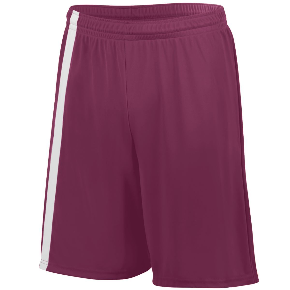 Augusta Sportswear Attacking Third Shorts in Maroon/White  -Part of the Adult, Adult-Shorts, Augusta-Products, Soccer, All-Sports-1 product lines at KanaleyCreations.com