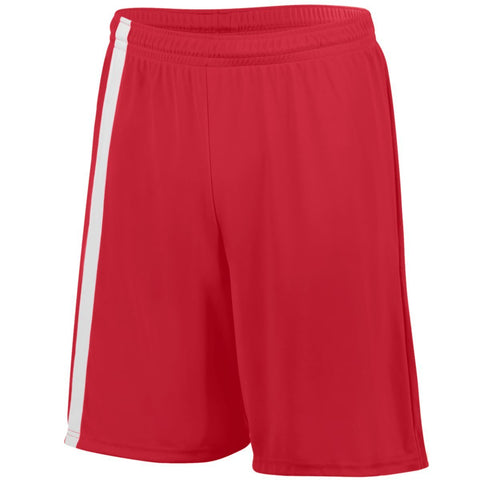 Augusta Sportswear Attacking Third Shorts in Red/White  -Part of the Adult, Adult-Shorts, Augusta-Products, Soccer, All-Sports-1 product lines at KanaleyCreations.com