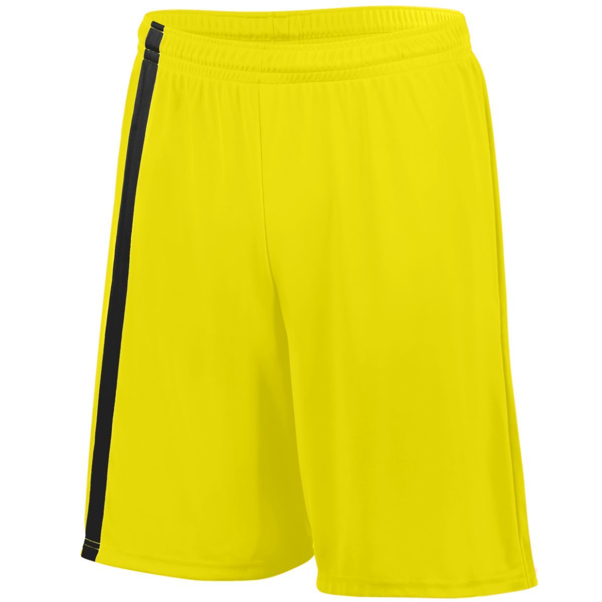 Augusta Sportswear Attacking Third Shorts in Power Yellow/Black  -Part of the Adult, Adult-Shorts, Augusta-Products, Soccer, All-Sports-1 product lines at KanaleyCreations.com