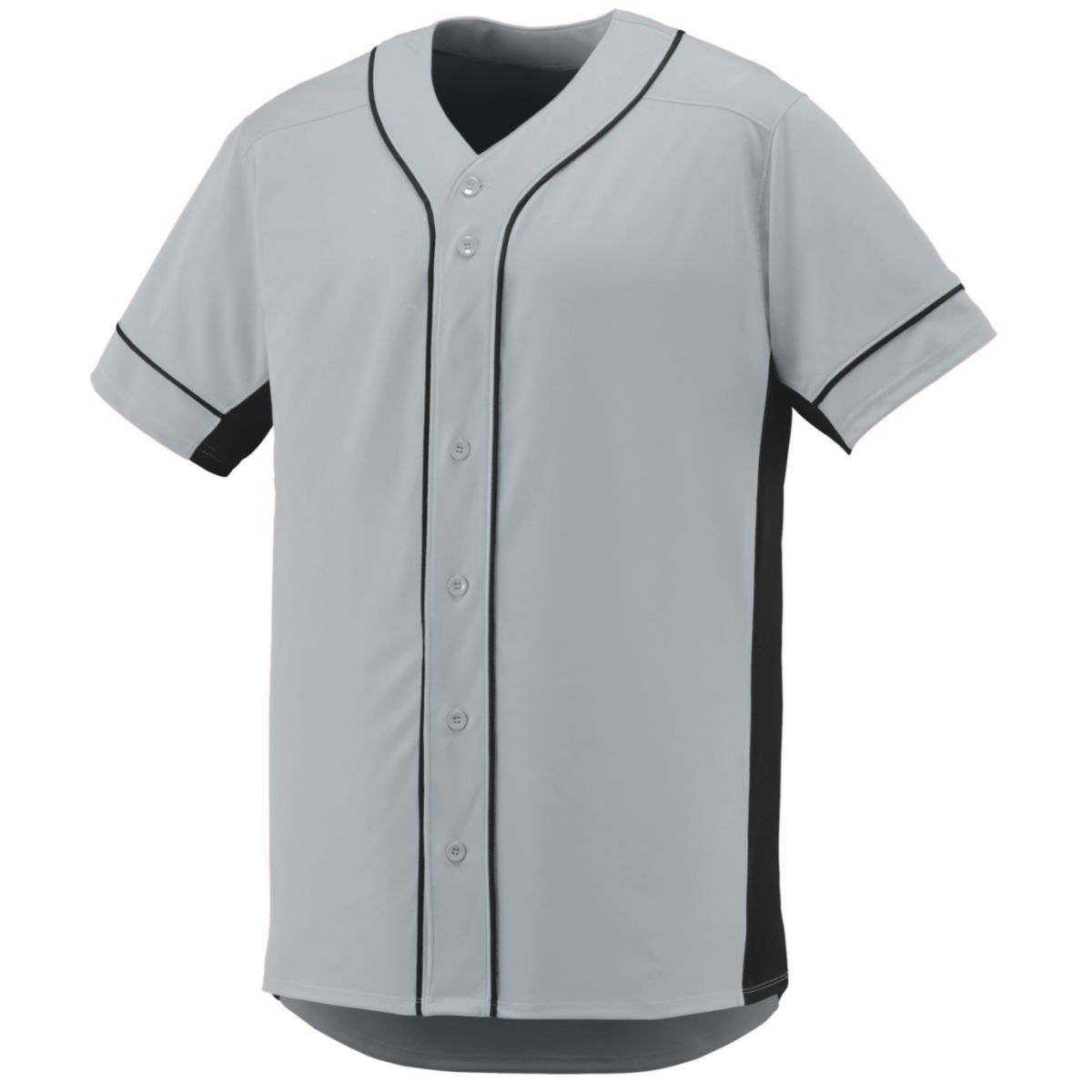Augusta Sportswear Slugger Jersey in Silver/Black  -Part of the Adult, Adult-Jersey, Augusta-Products, Baseball, Shirts, All-Sports, All-Sports-1 product lines at KanaleyCreations.com