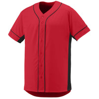 Augusta Sportswear Slugger Jersey in Red/Black  -Part of the Adult, Adult-Jersey, Augusta-Products, Baseball, Shirts, All-Sports, All-Sports-1 product lines at KanaleyCreations.com